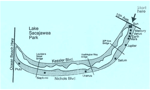 Lake Sacajawea Park map
