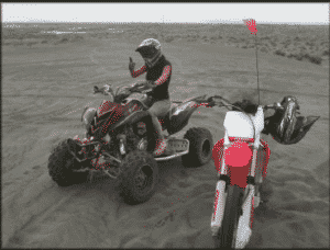 Grant County Sand Dunes and ORV Park Quad rider and motorcycle