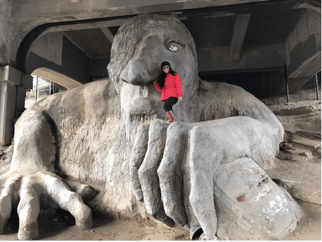 Troll under the Aurora Bridge seattle washington