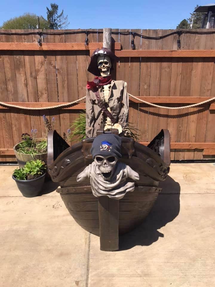 skeleton from Blackbeard's Brewing Co