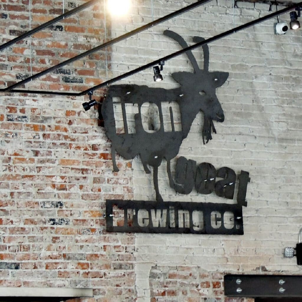 Iron Goat Brewing sign
