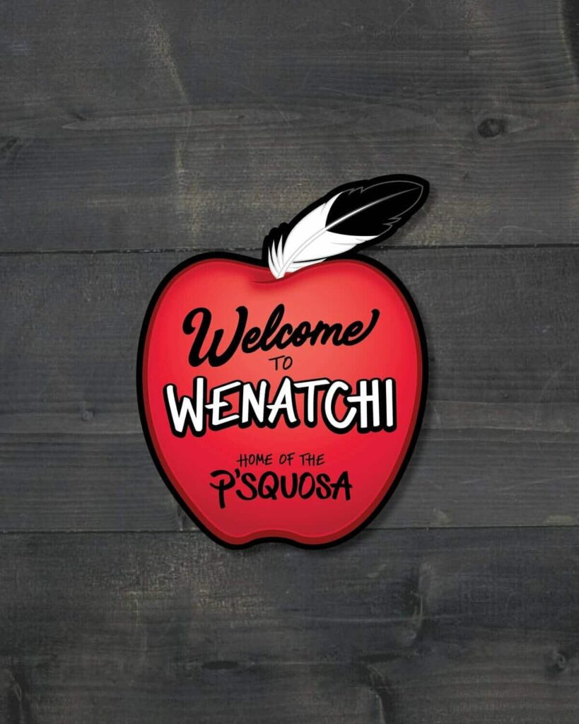 Wenatchi red apple sticker