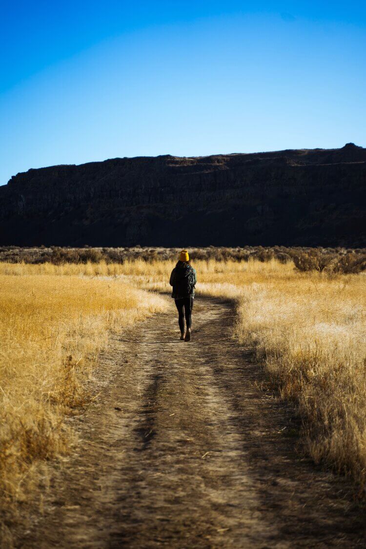 woman on trail