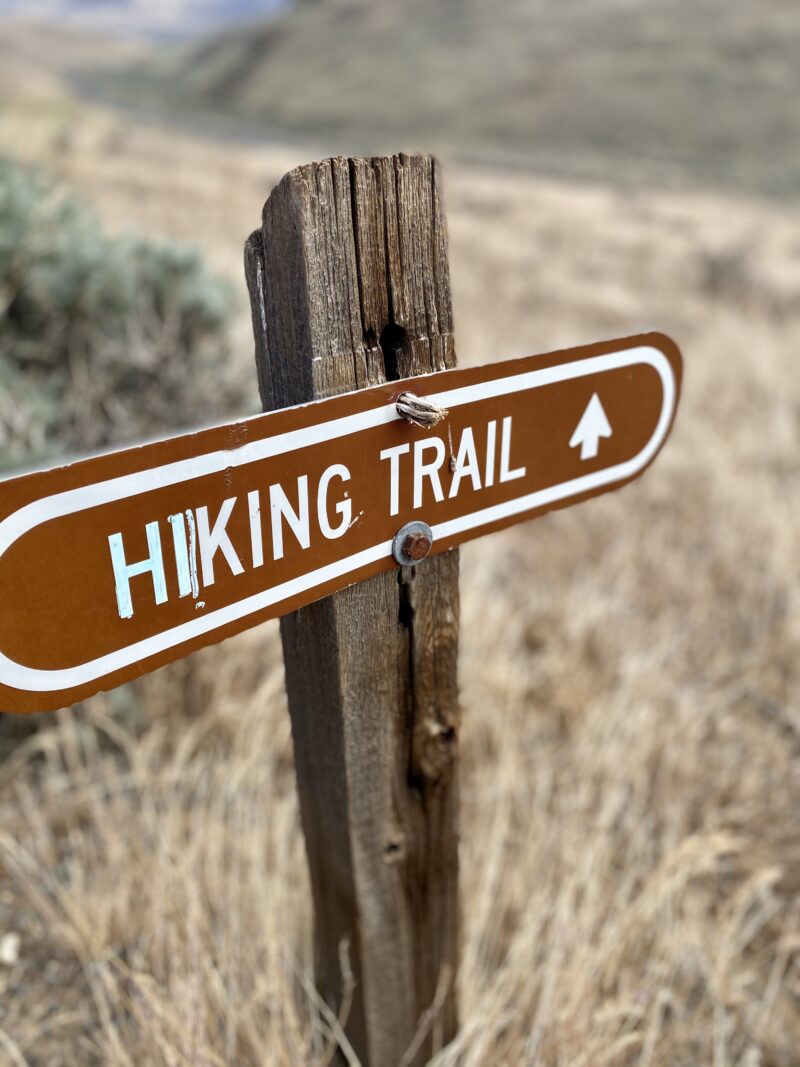 hiking trail sign