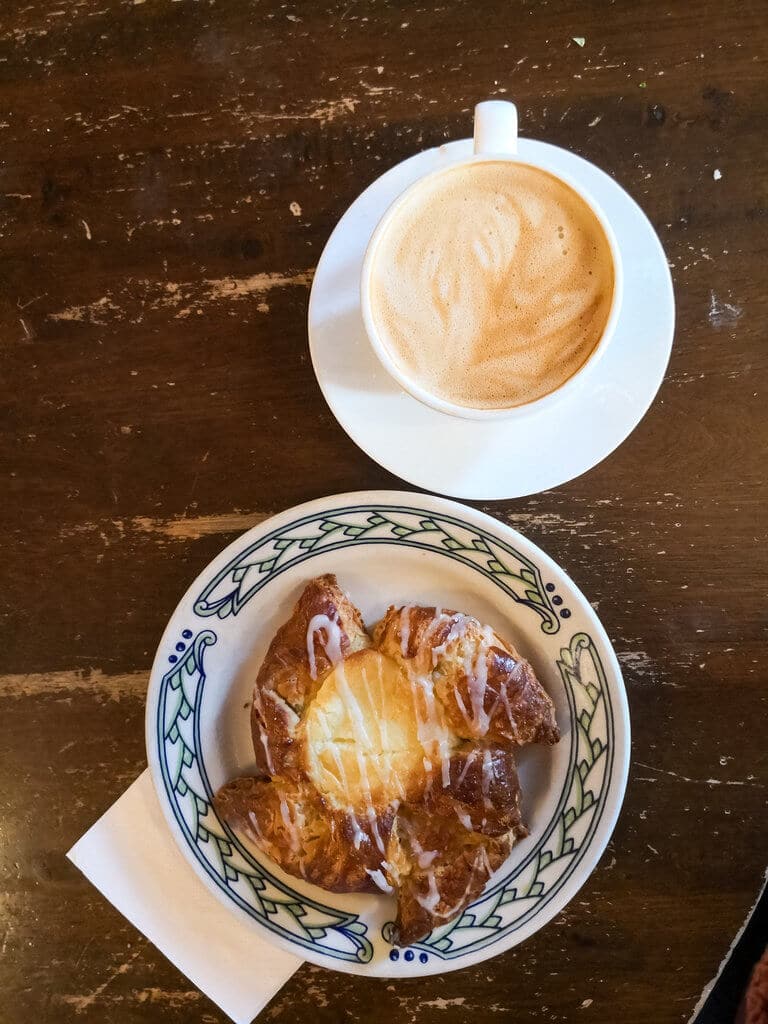 pastry and coffee