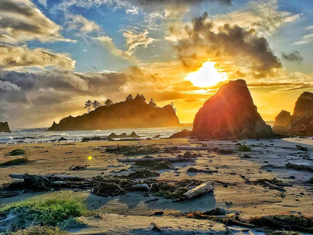 sunset beach Washington State Southern Coastal route