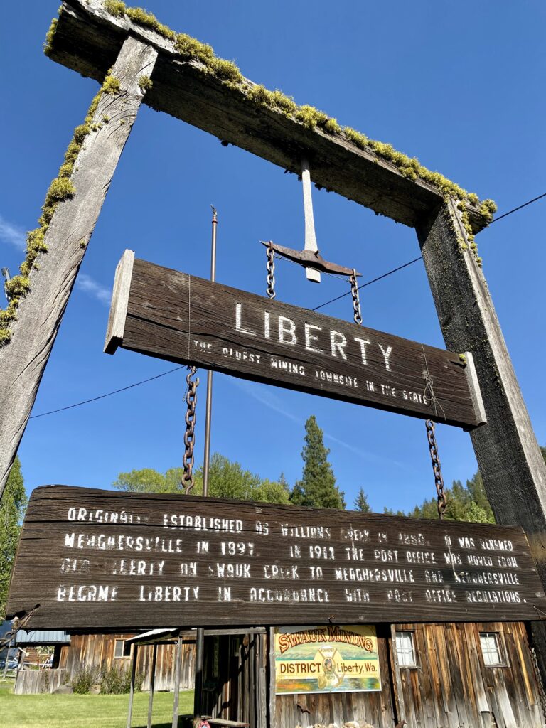 Liberty Township historic wooden sign