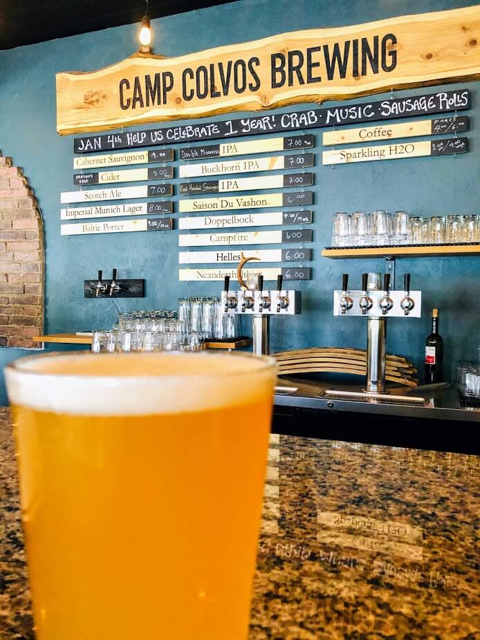 Camp Colvos Brewing menu on Vashon Island