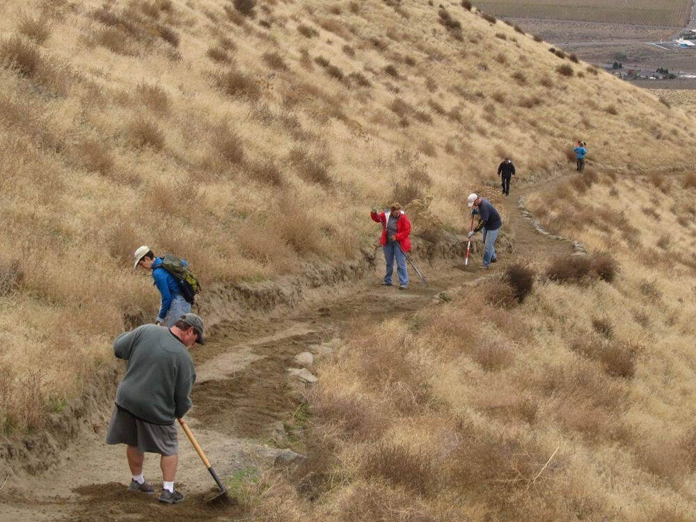 mountain trail work