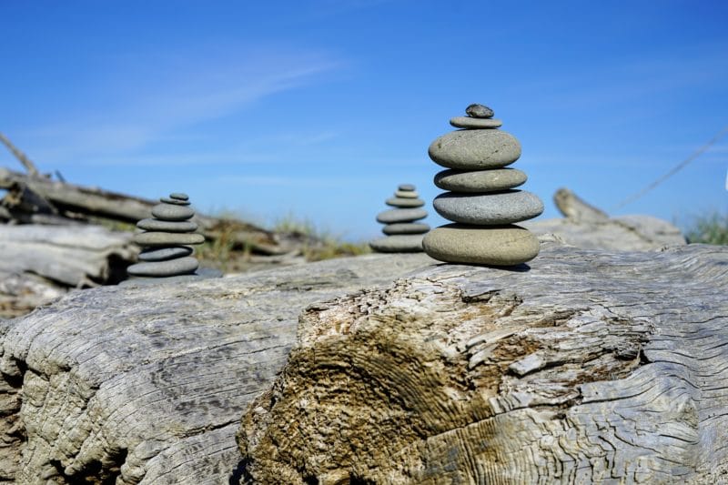 rock tower at Dungeness Spit