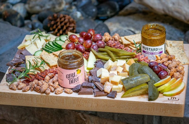 charcuterie board with Washington products