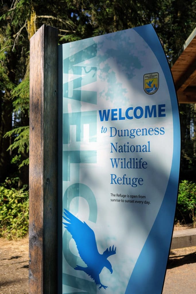 Welcome to Dungeness National Wildlife Refuge sign