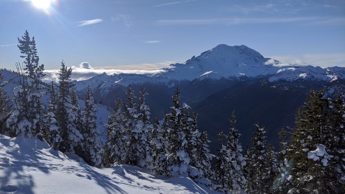 rainier from crystal mountain ski resort