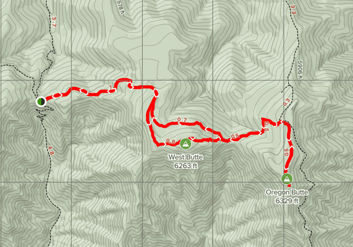oregon butte trail map