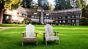 Adirondack chairs at quinault lodge