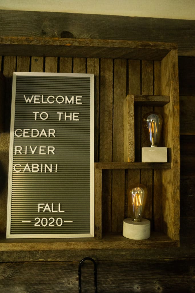 welcome to Cedar River Cabin