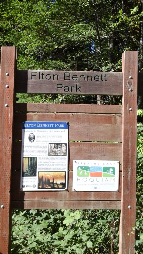 Elton Bennett Park sign, Six 'Fido Friendly' Walks in Grays Harbor
