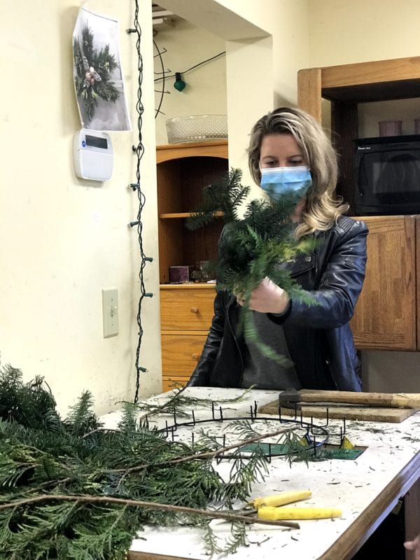 Wreath making workshop at Duvall Flower and Gifts