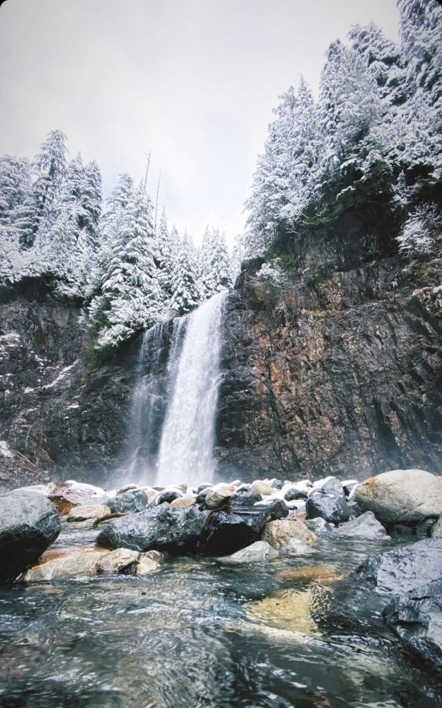 Franklin Falls during winter