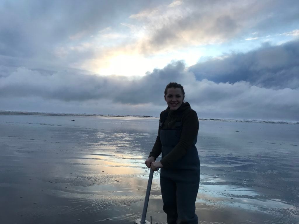 Clam digging in Washington state