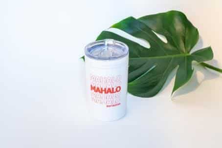 Merchandise from Marination, a restaurant serving Hawaiian-Korean fusion cuisine