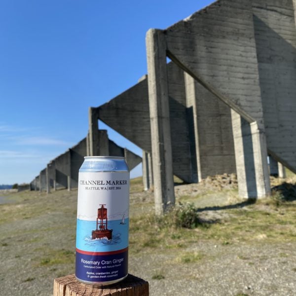 Channel Marker Rosemary Cran Ginger cider, 5 Urban Washington Cideries You Should Know About