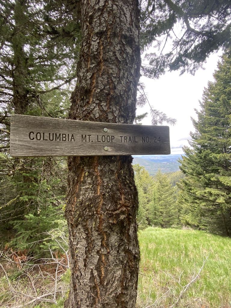 Columbia Mountain Loop Trail sign
