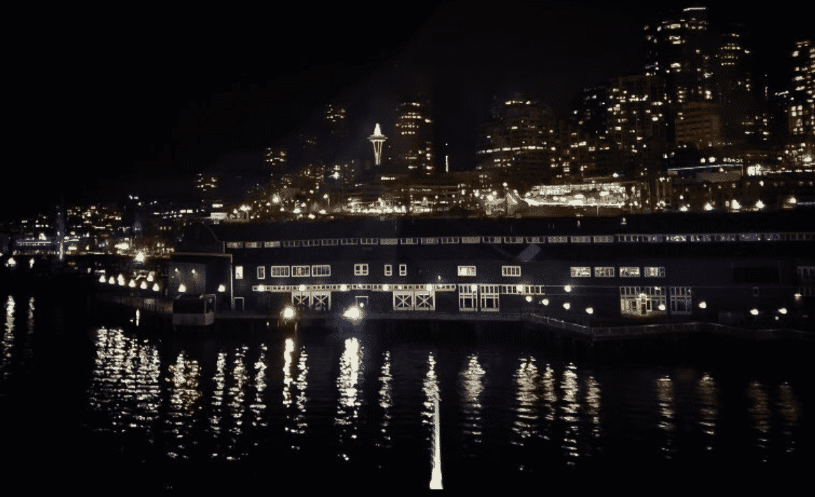 View of Seattle, Washington at night