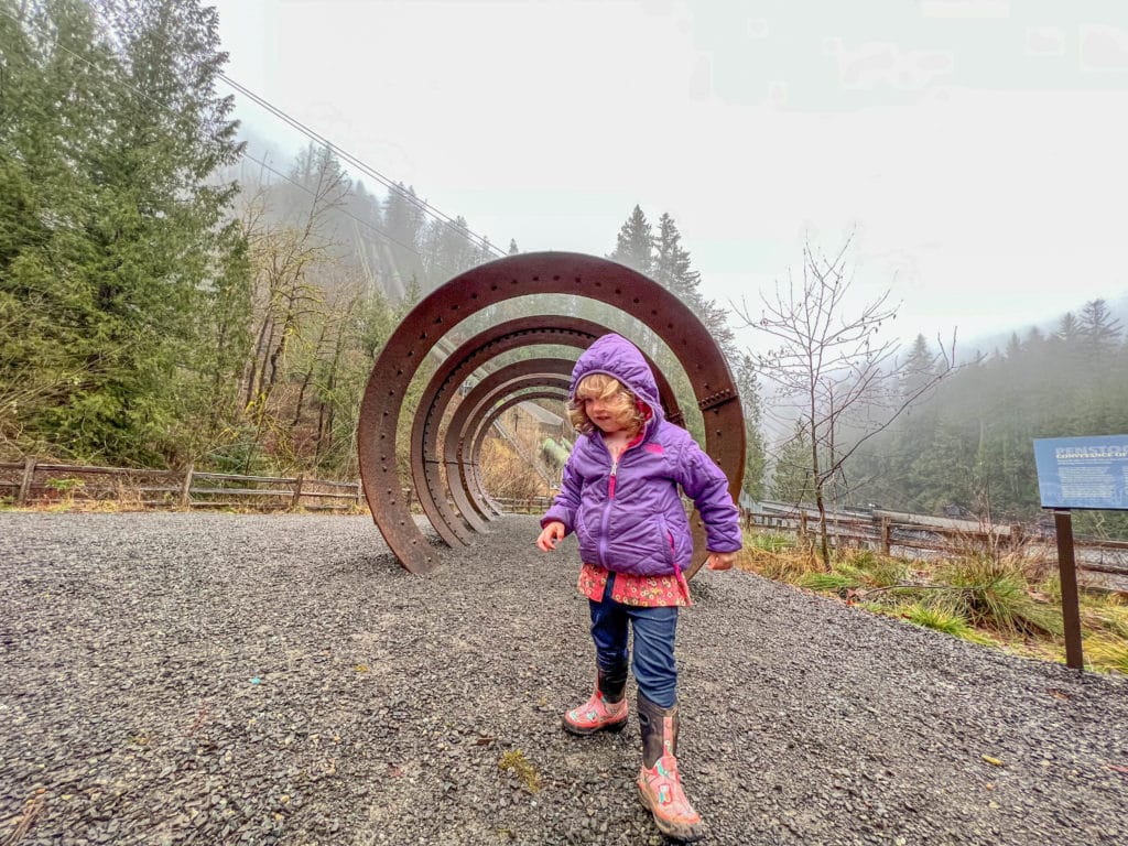 kid at lower snoqualmie falls