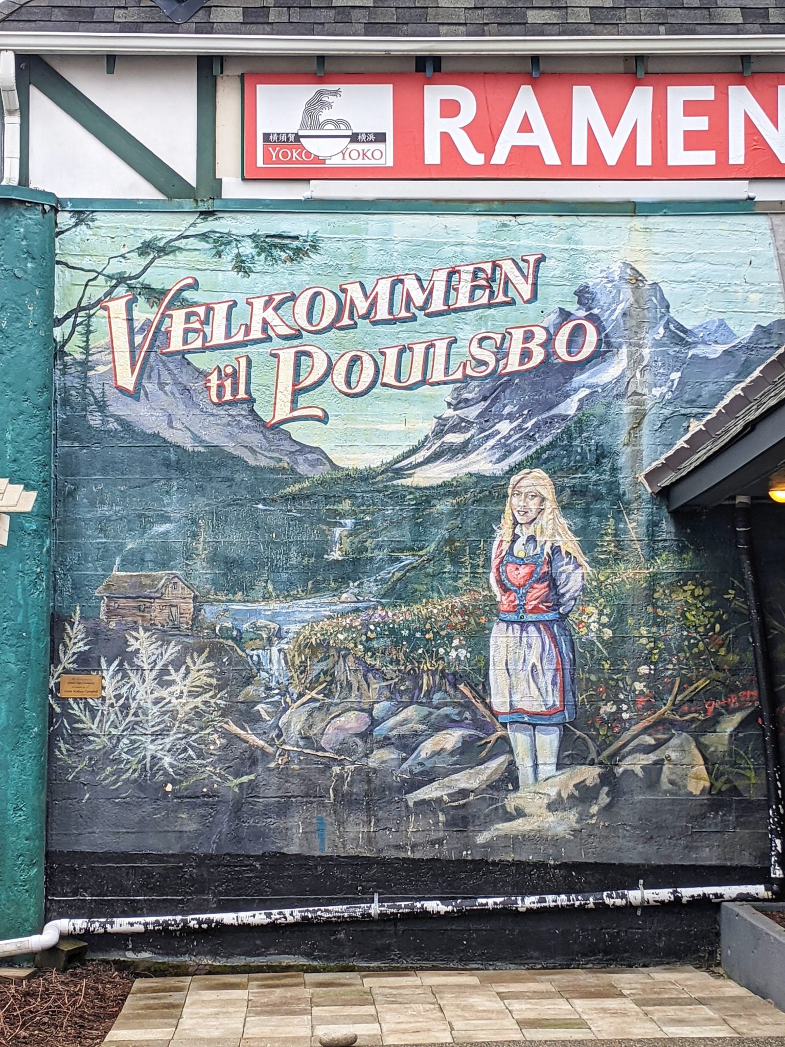 Velkommen mural in Poulsbo