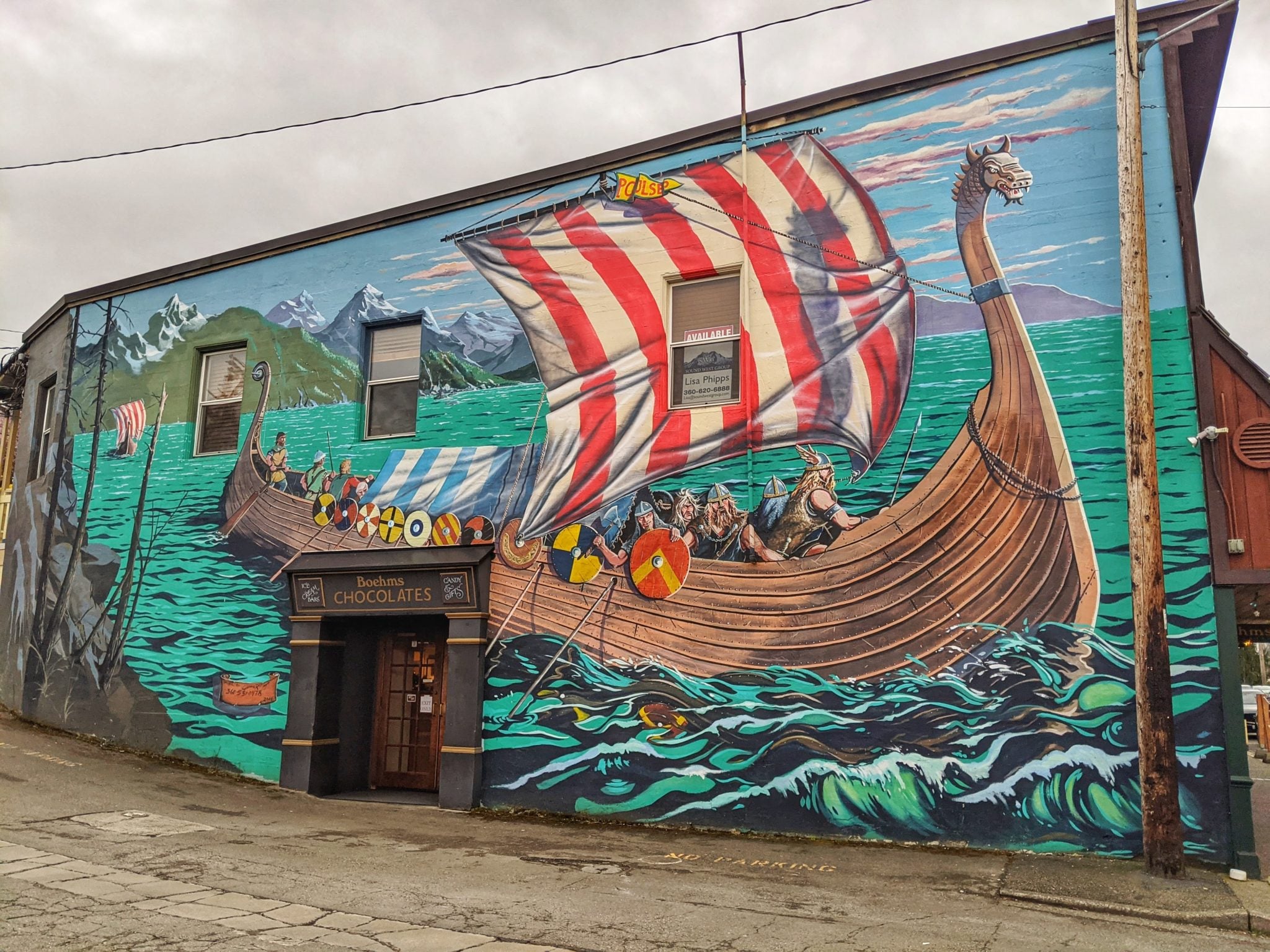 Viking Mural in Poulsbo