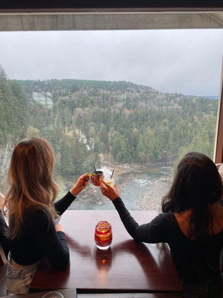 Getting Drinks at Snoqualmie Falls Getting Drinks at Snoqualmie Falls