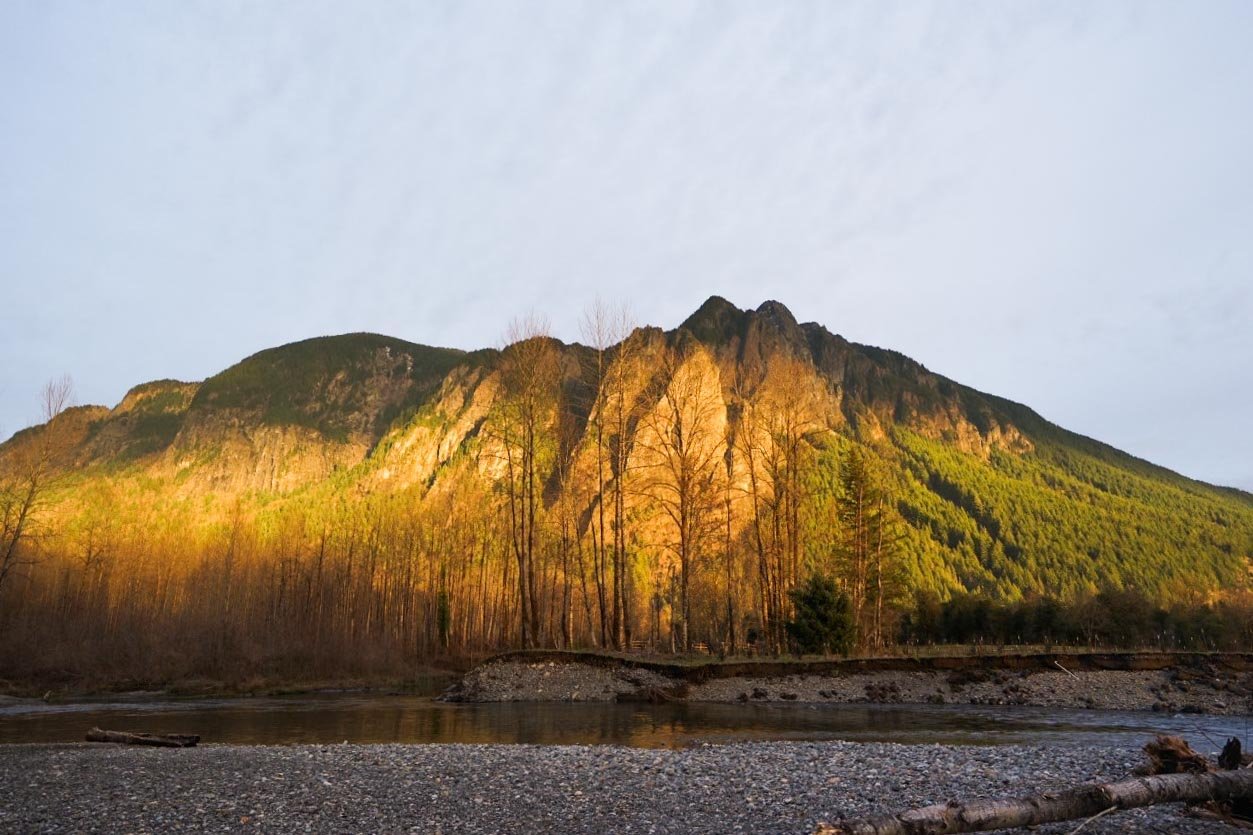Mount Si From North Fork on Snoqualmie River Mount Si From North Fork on Snoqualmie River