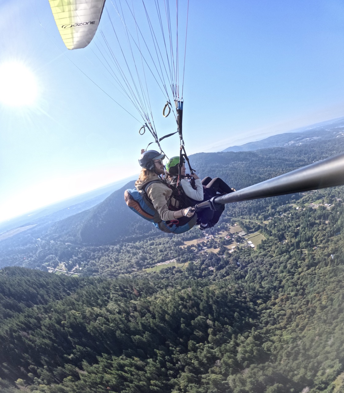 paragliding over seattle