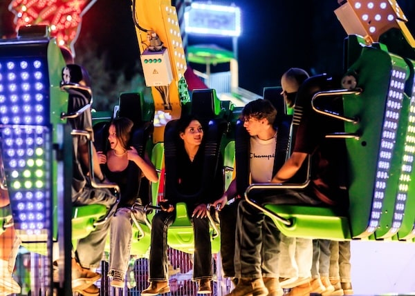 Carnival ride at night
