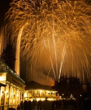 Christmas at the End of the Road Fireworks in Winthrop Washington