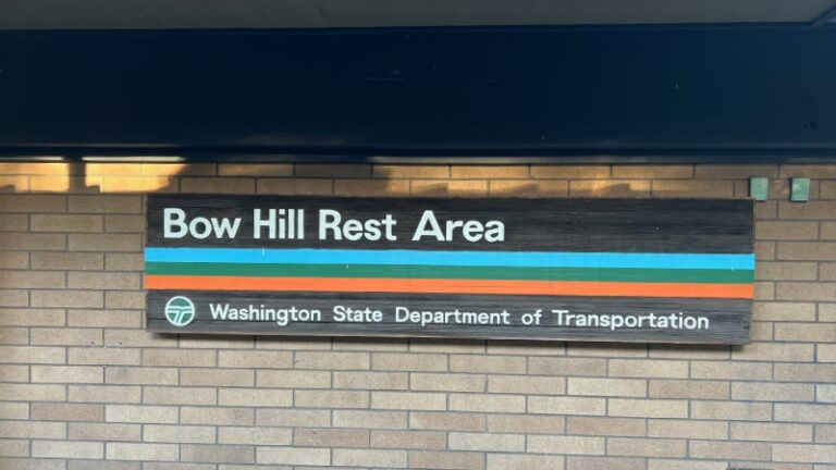Bow Hill Rest Area I-5 Southbound Sign Bow Hill Rest Area I-5 Southbound Sign
