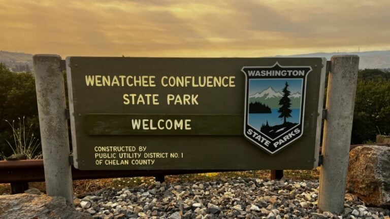 Wenatchee Confluence State Park Welcome Sign