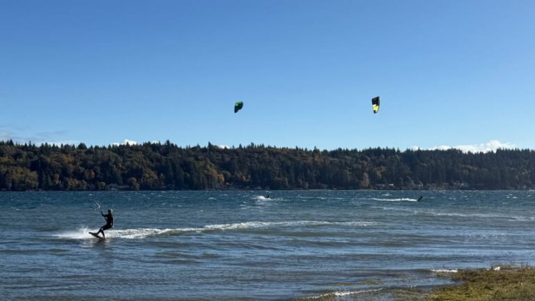 Kite Boarding at Belfair State Park