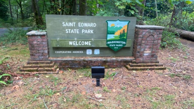 Saint Edward State Park Welcome Sign