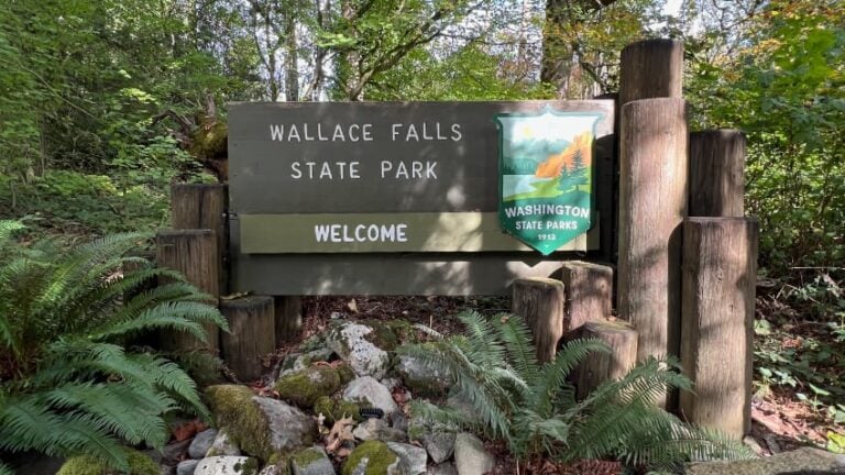 Wallace Falls State Park Welcome Sign Wallace Falls State Park Welcome Sign
