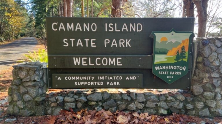 Camano Island State Park Welcome Sign Camano Island State Park Welcome Sign