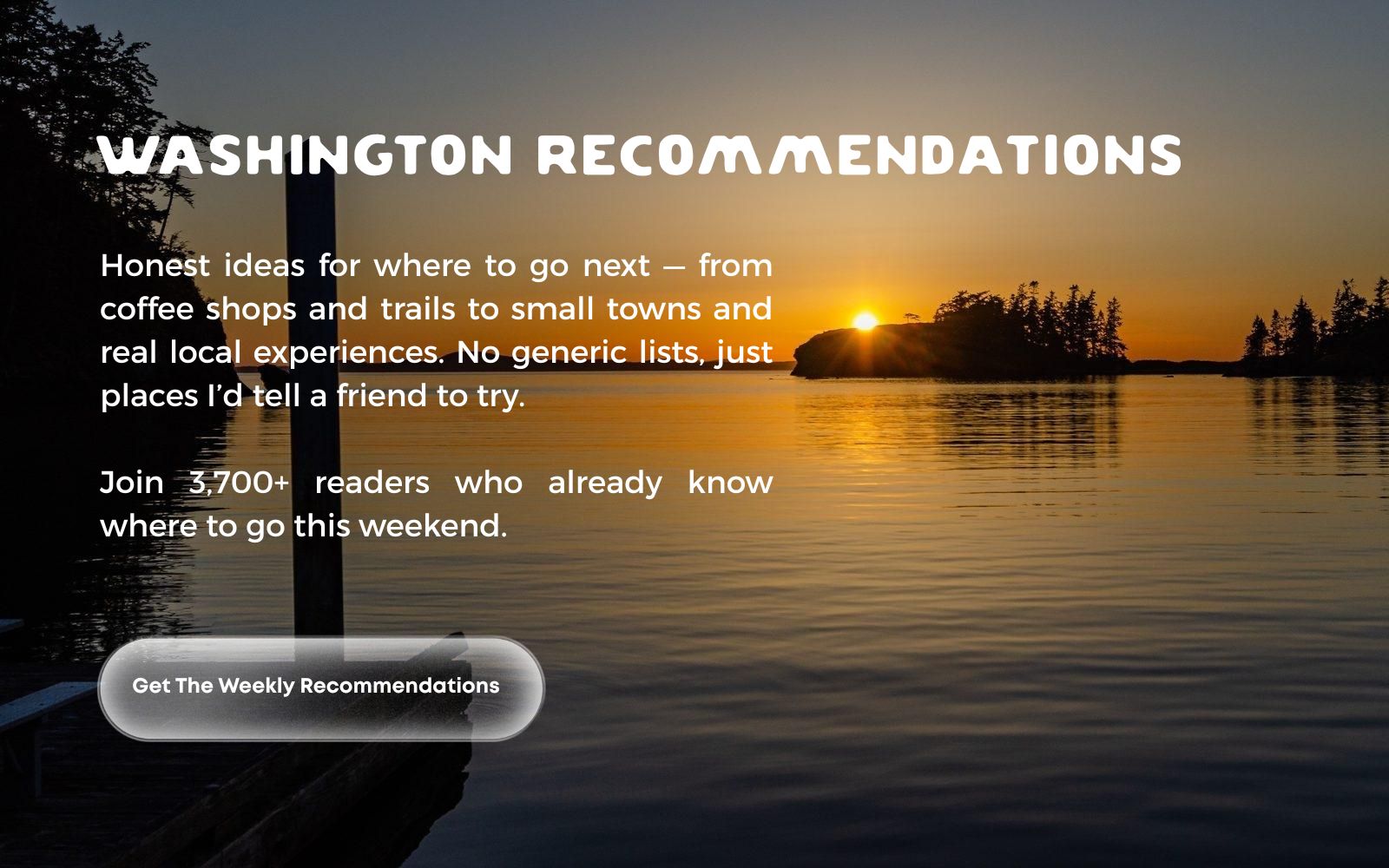 Explore Washington State Newsletter Signup