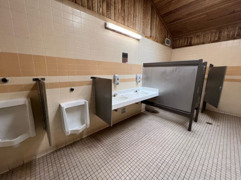 Inside Mens Rest Room at Indian John Hill Rest Area I-90 westbound