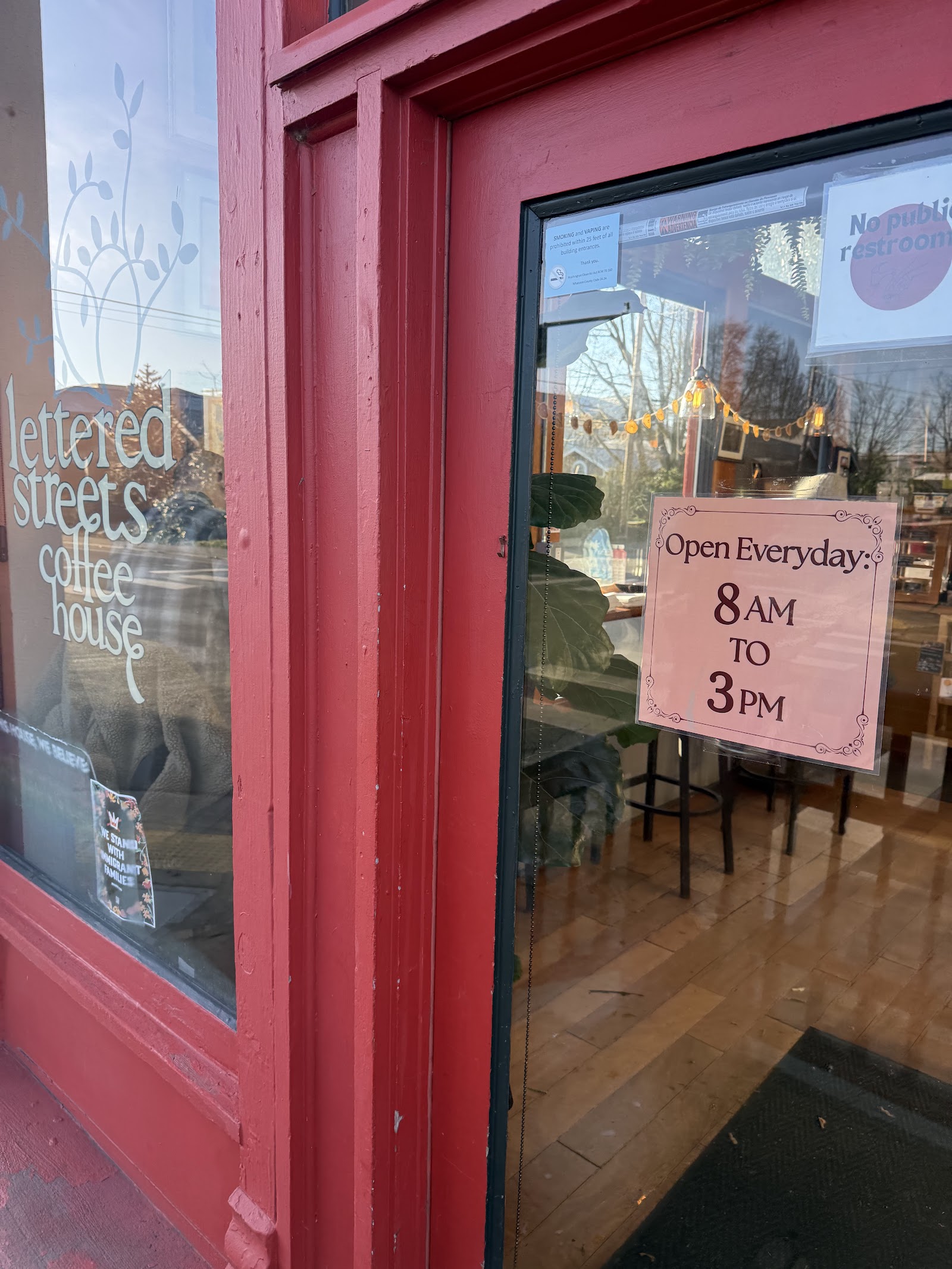 Lettered Streets Coffeehouse in Bellingham, Washington