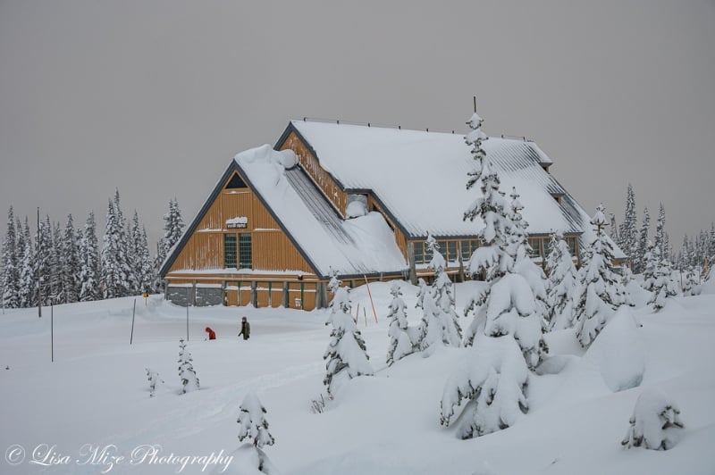 Mount Rainier National Park Lodging Paradise Inn Winter Snow 