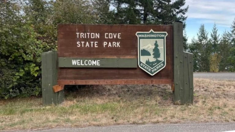 Triton Cove State Park Welcome Sign