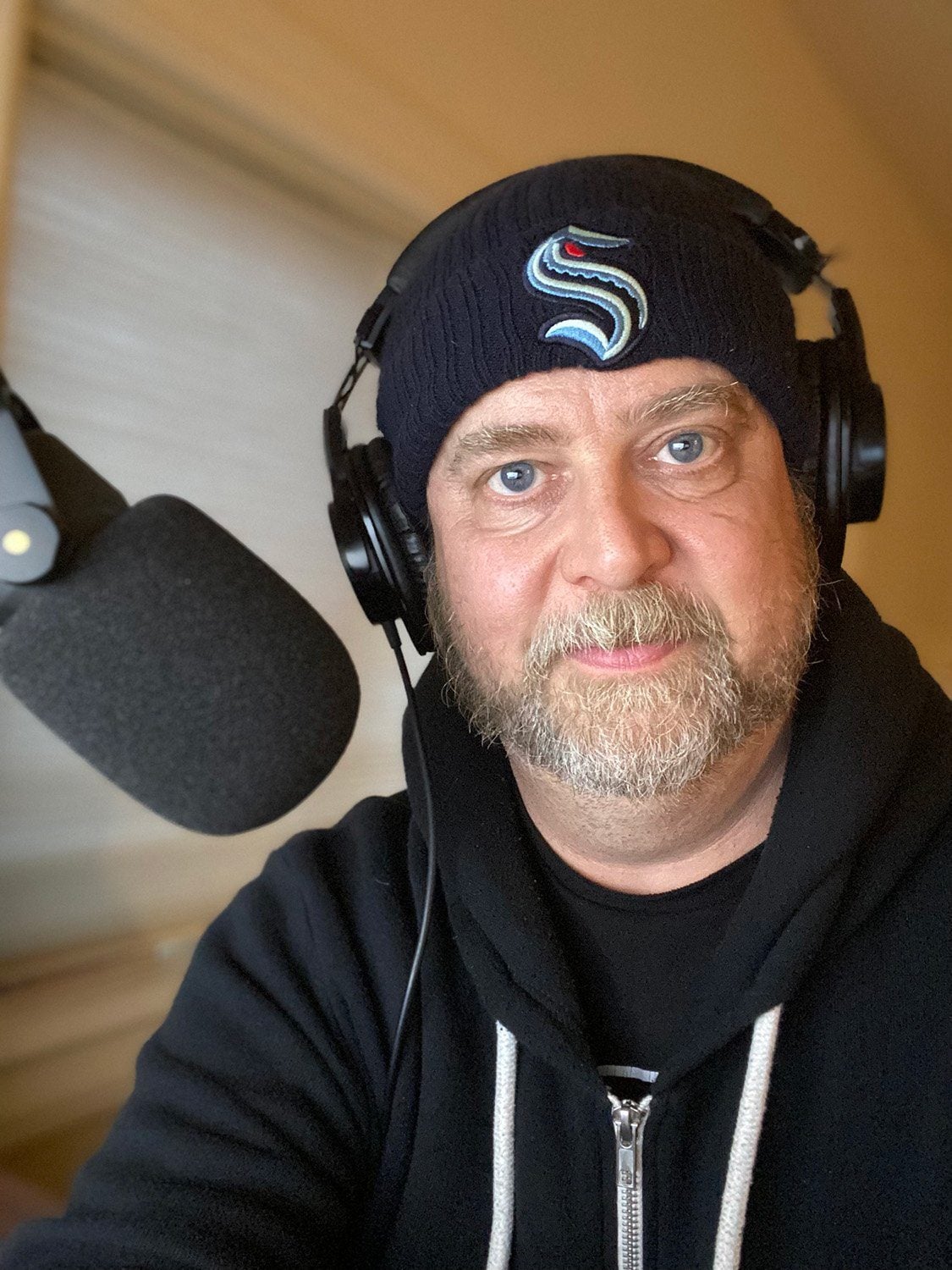 Brooks Smothers recording the RV Out West podcast