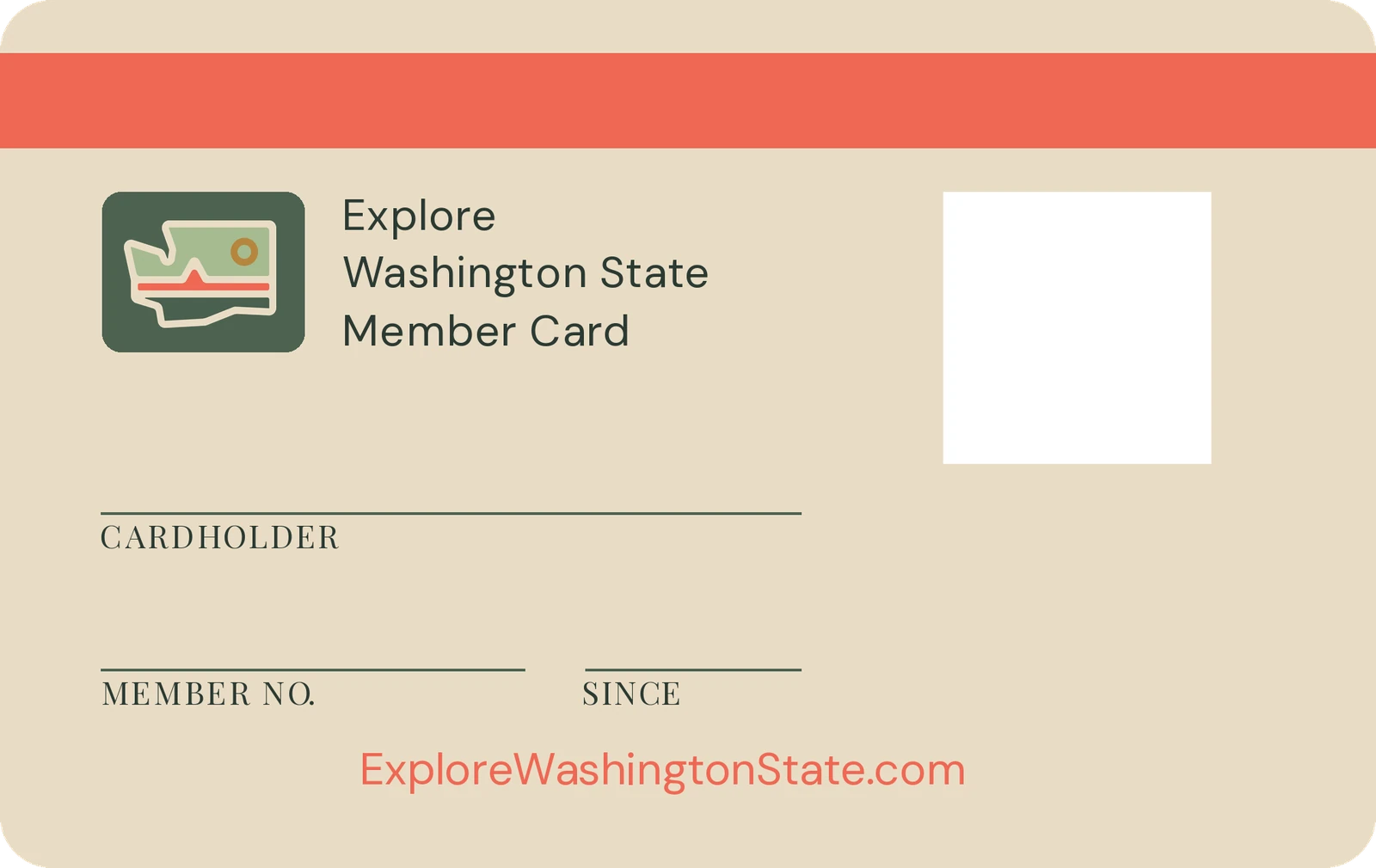 Explore Washington State Member Card back